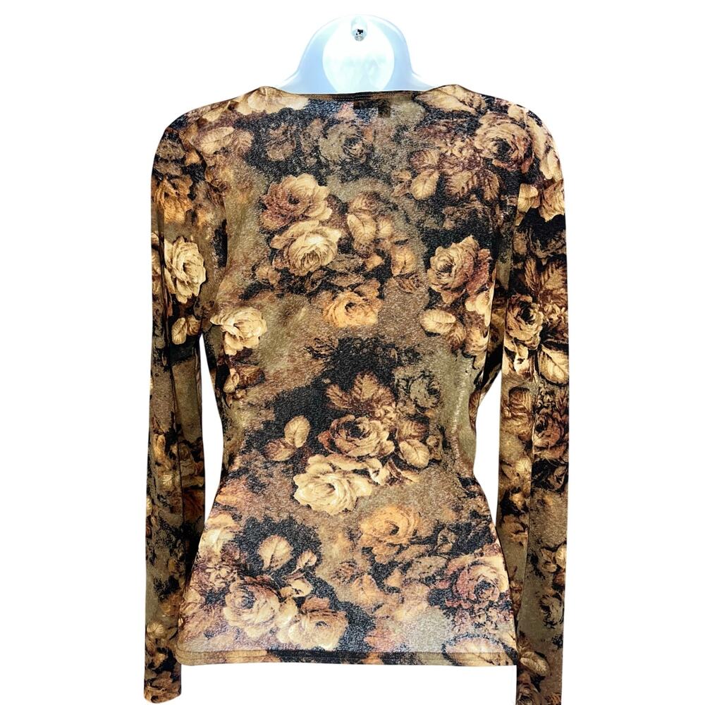 Karen Kane Lifestyle 90s Romcom Y2K Brown Floral Whimsical Romantic Boho L - Picture 3 of 11